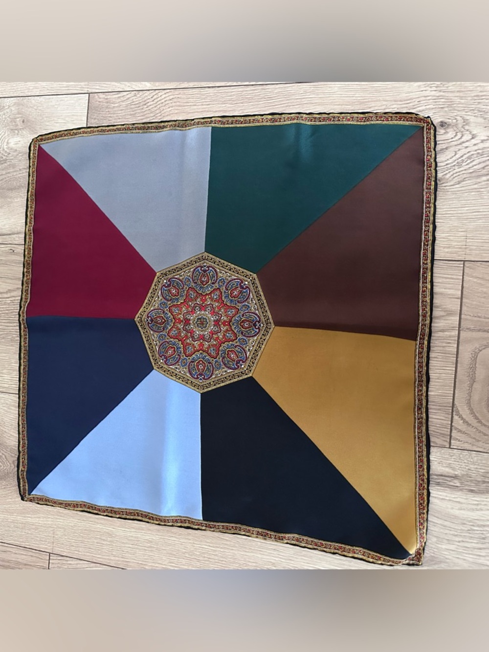 Ashear Pocket Square Silk Scarf 18 in Handkerchief Made in Italy Hand Rolled